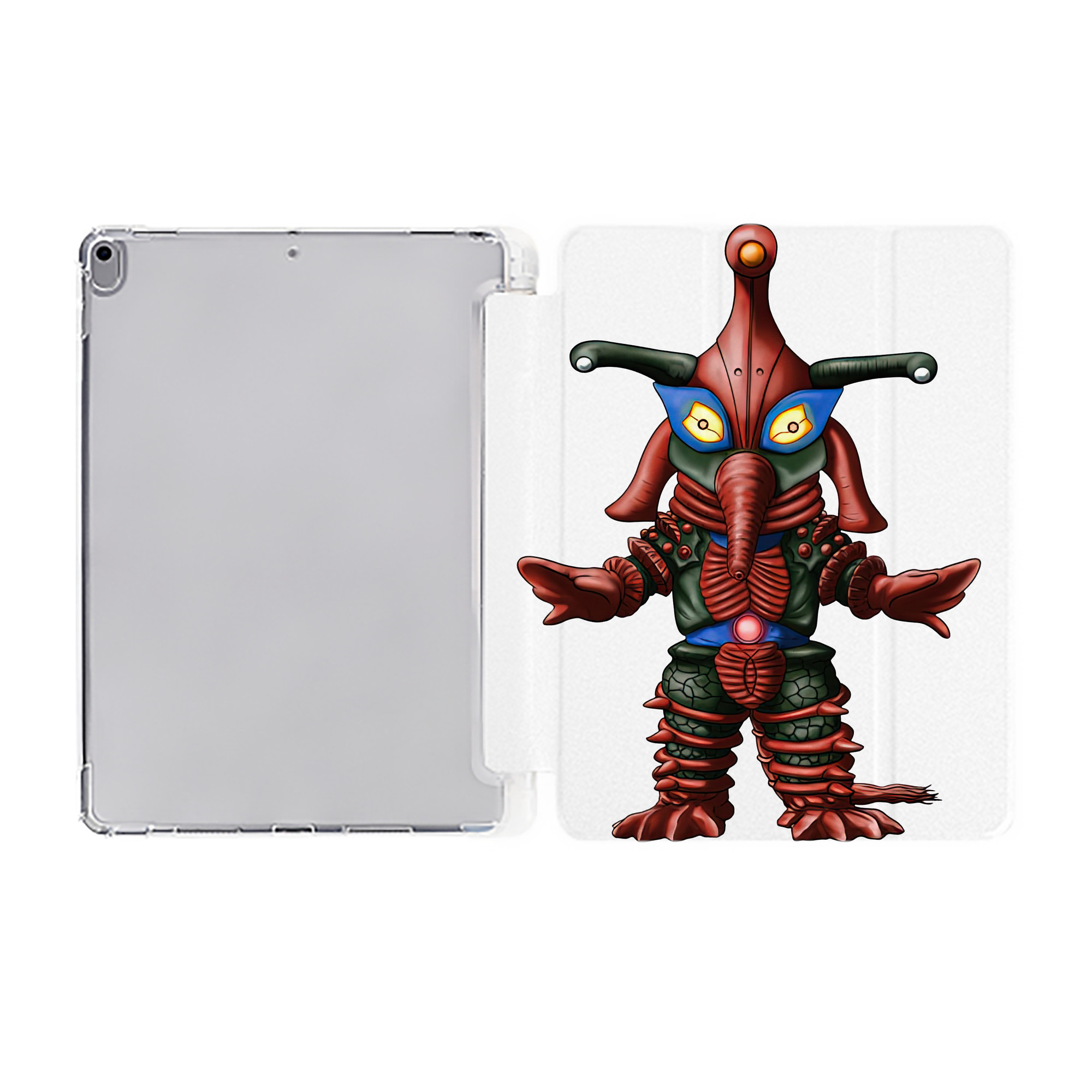 （画像用） ウルトラマン Ultraman IPad ケース ペン収納付き 三つ折りスタンド PUレザー×シリコン 対応機種9.5/10.5/10.9インチ